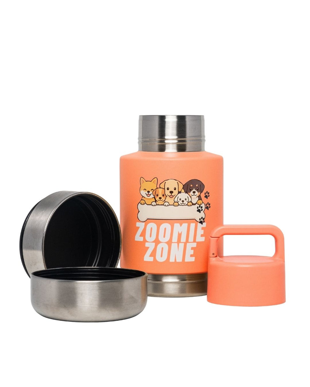 Zoomie Bottle Orange - 3 in 1 Stainless Steel Flask