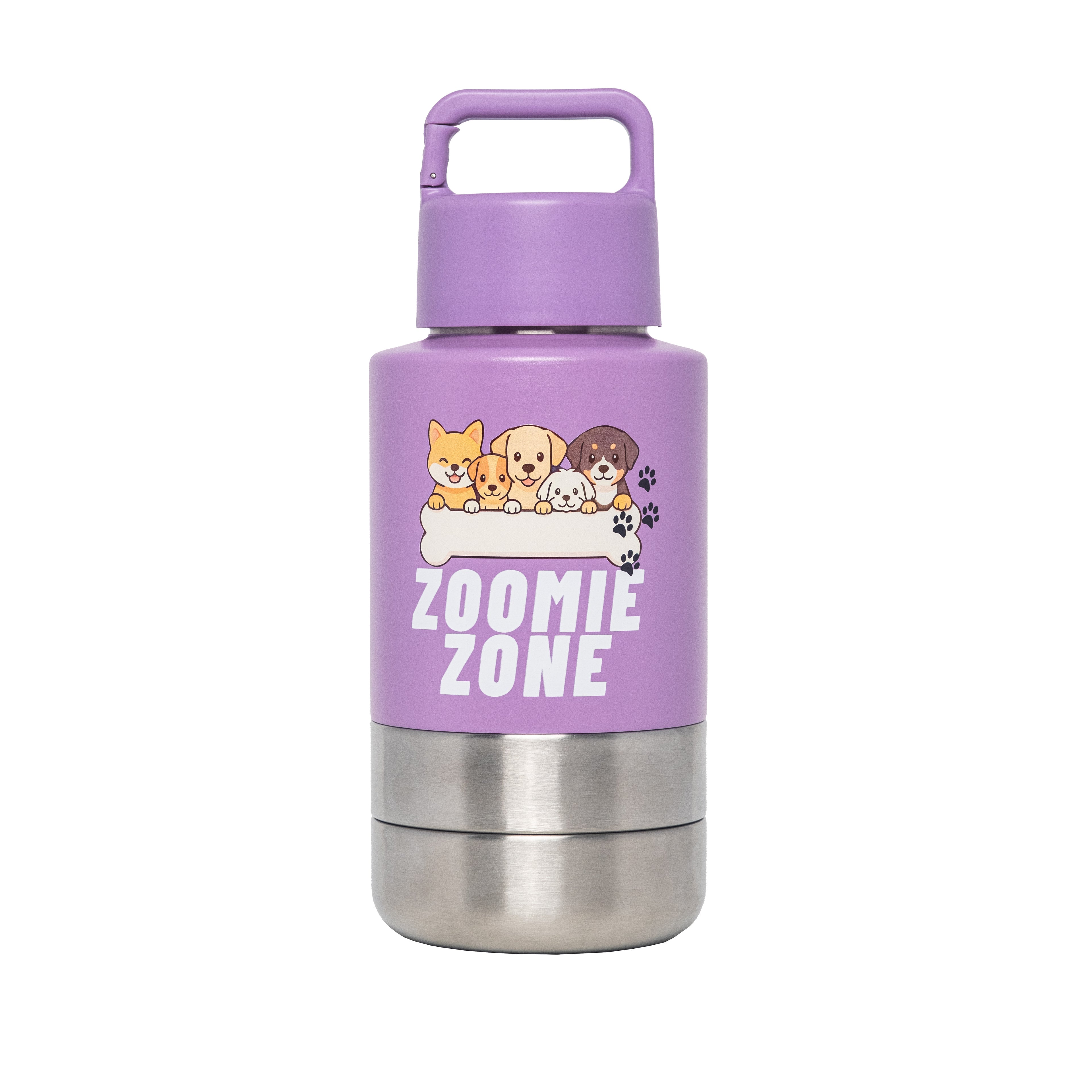 Zoomie Bottle Purple - 3 in 1 Stainless Steel Flask