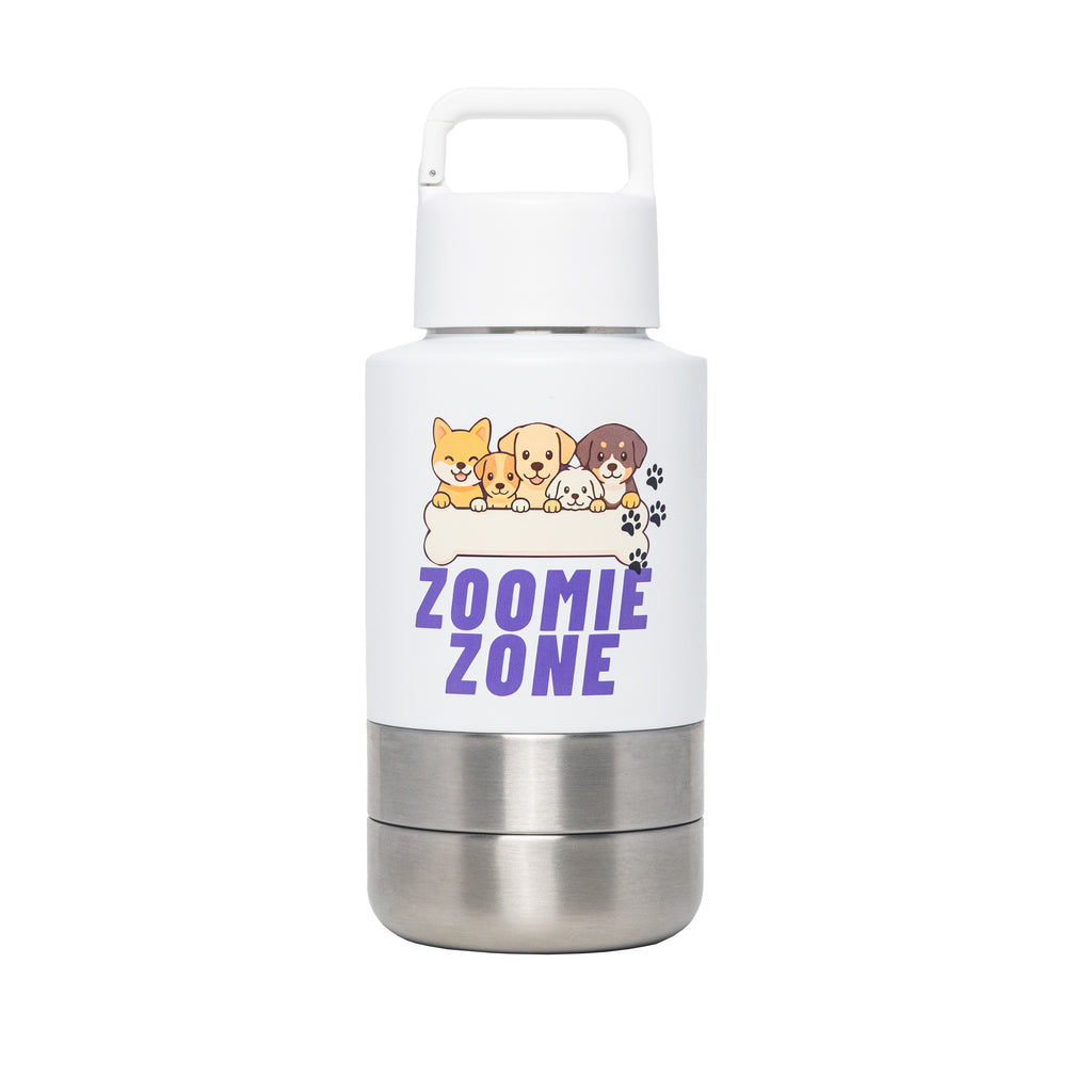 Zoomie Bottle White - 3 in 1 Stainless Steel Flask