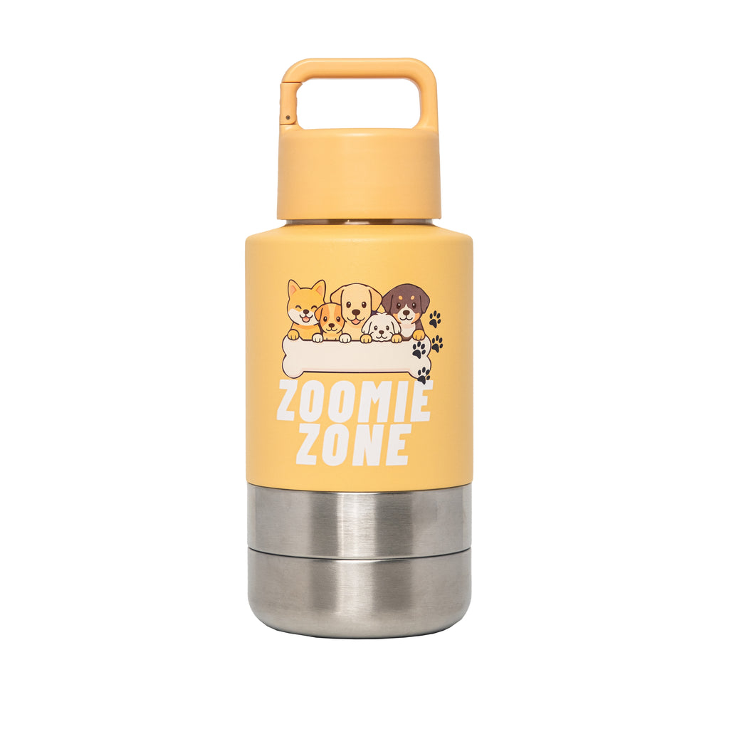 Zoomie Bottle Yellow - 3 in 1 Stainless Steel Flask